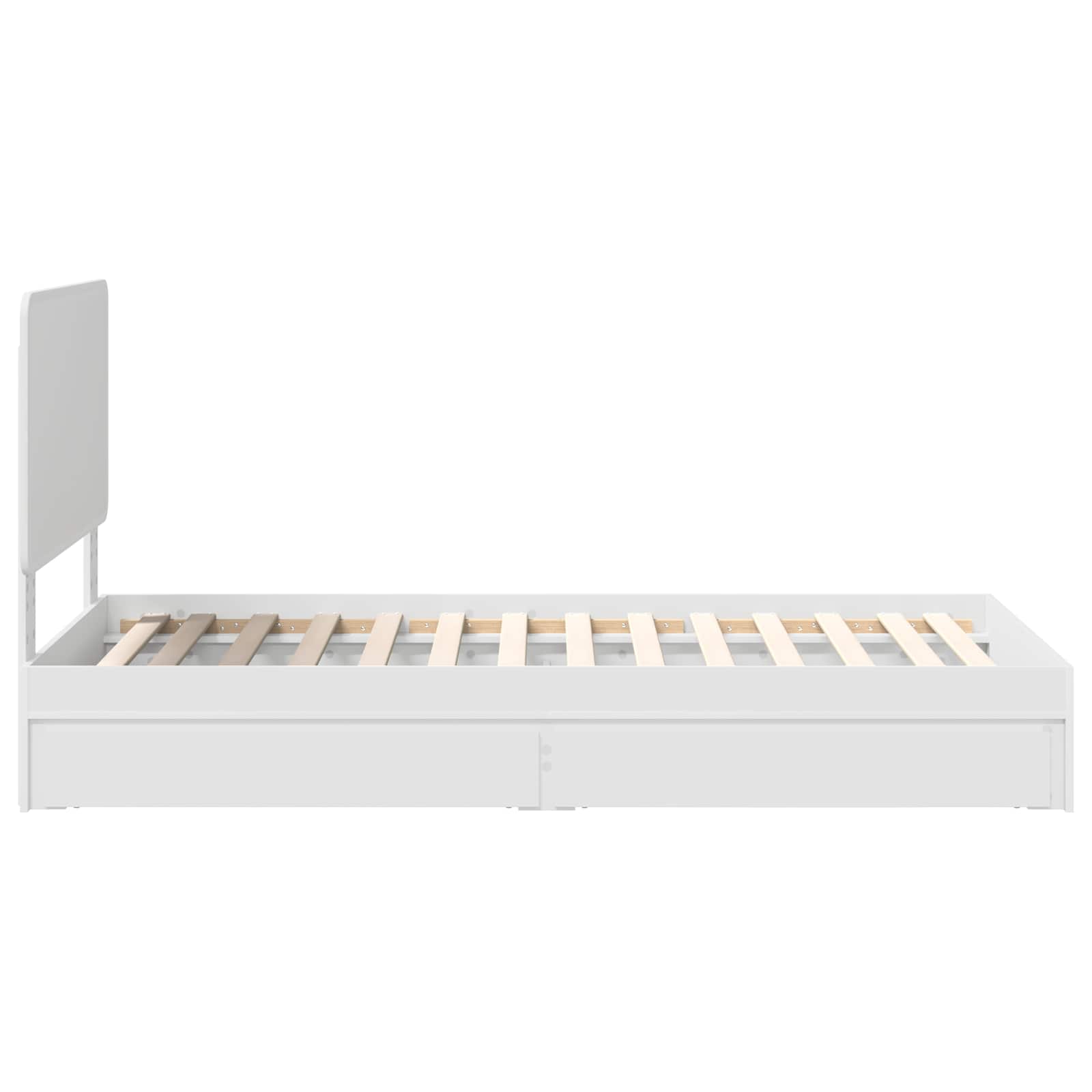 Letto con Contenitore Bianco 75 x 190 cm Legno multistrato | homemem39