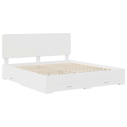 Struttura del letto Bianco 180 x 200 cm Legno multistrato | homemem39