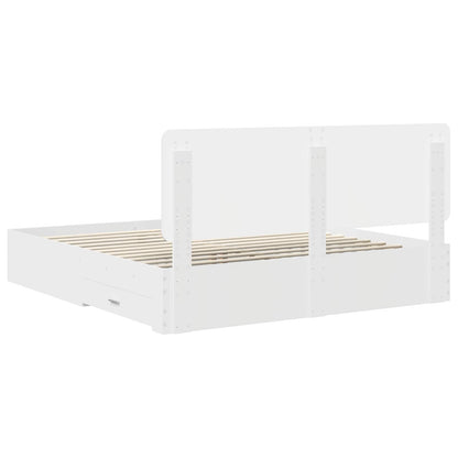 Struttura del letto Bianco 180 x 200 cm Legno multistrato | homemem39