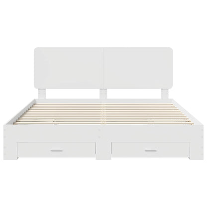 Struttura del letto Bianco 180 x 200 cm Legno multistrato | homemem39