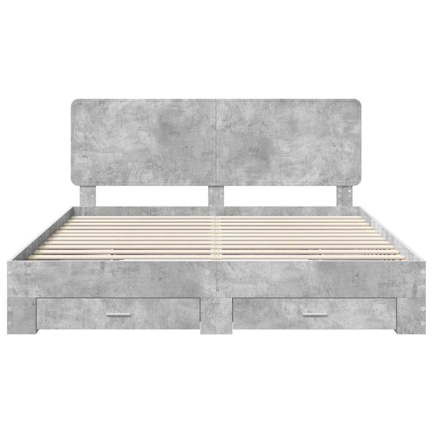 Struttura del letto con testiera Grigio cemento 180 x 200 cm | homemem39