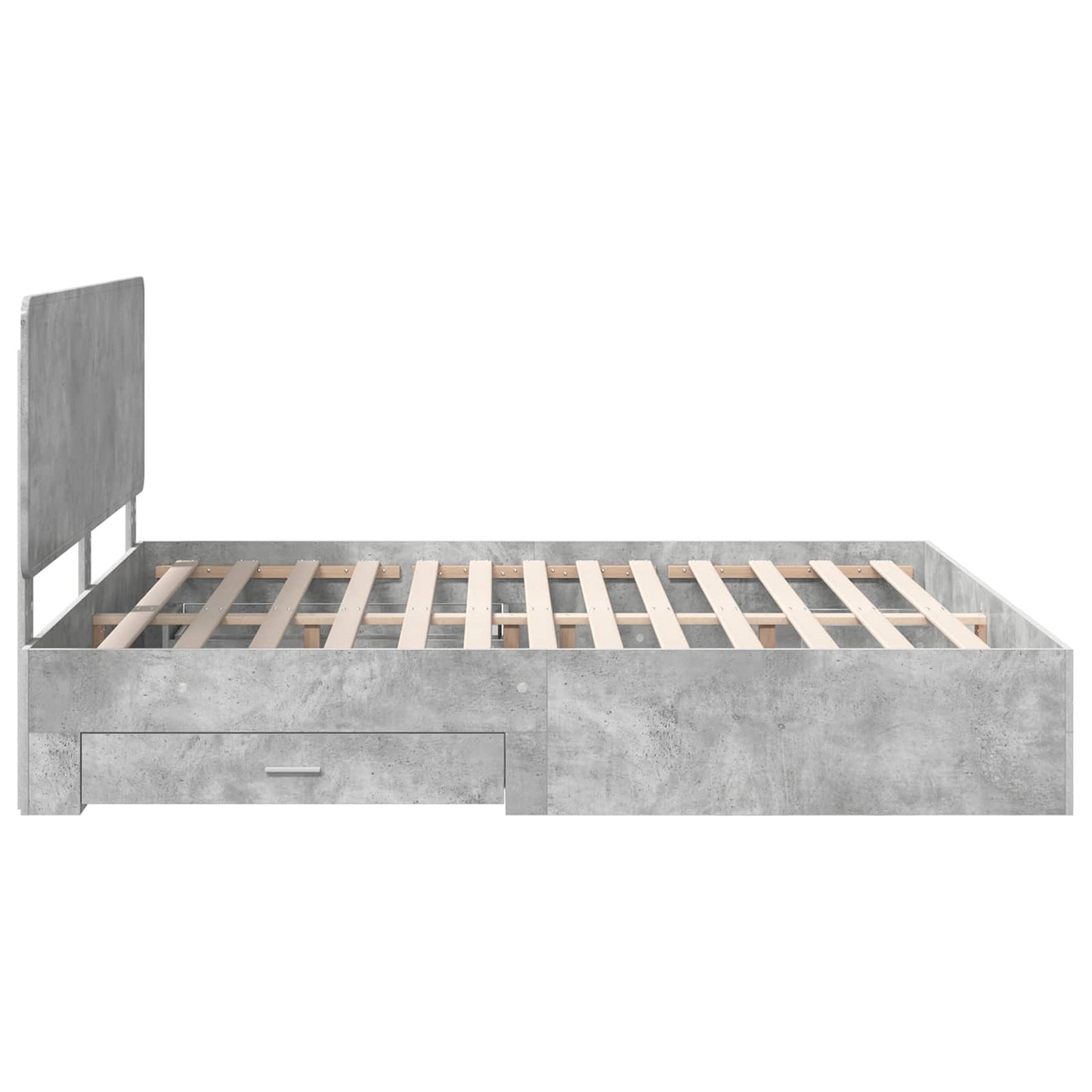 Struttura del letto con testiera Grigio cemento 180 x 200 cm | homemem39