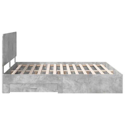 Struttura del letto con testiera Grigio cemento 180 x 200 cm | homemem39