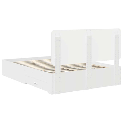 Struttura del letto Bianco 160 x 200 cm Legno multistrato | homemem39