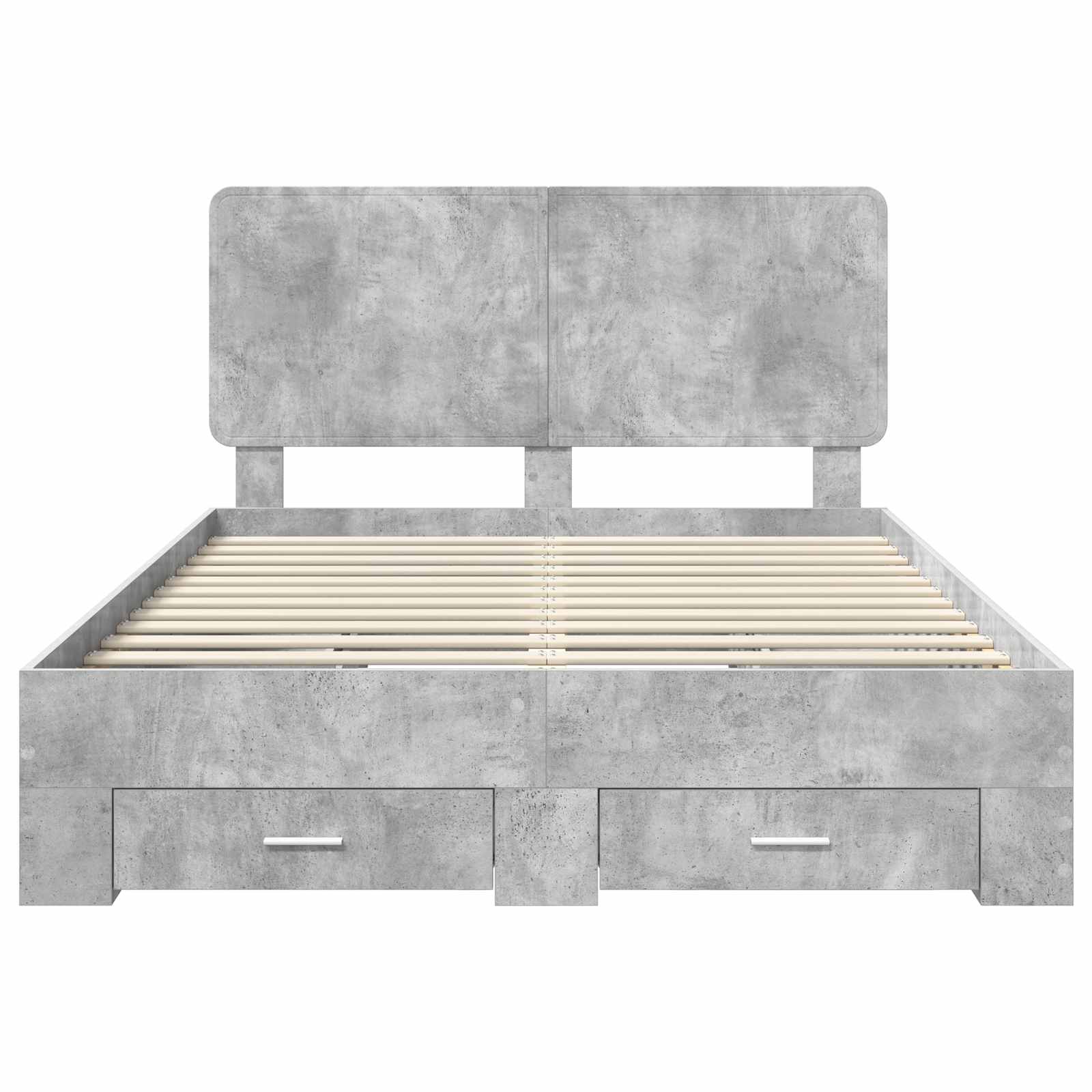 Struttura del letto con testiera Grigio cemento 150 x 200 cm | homemem39