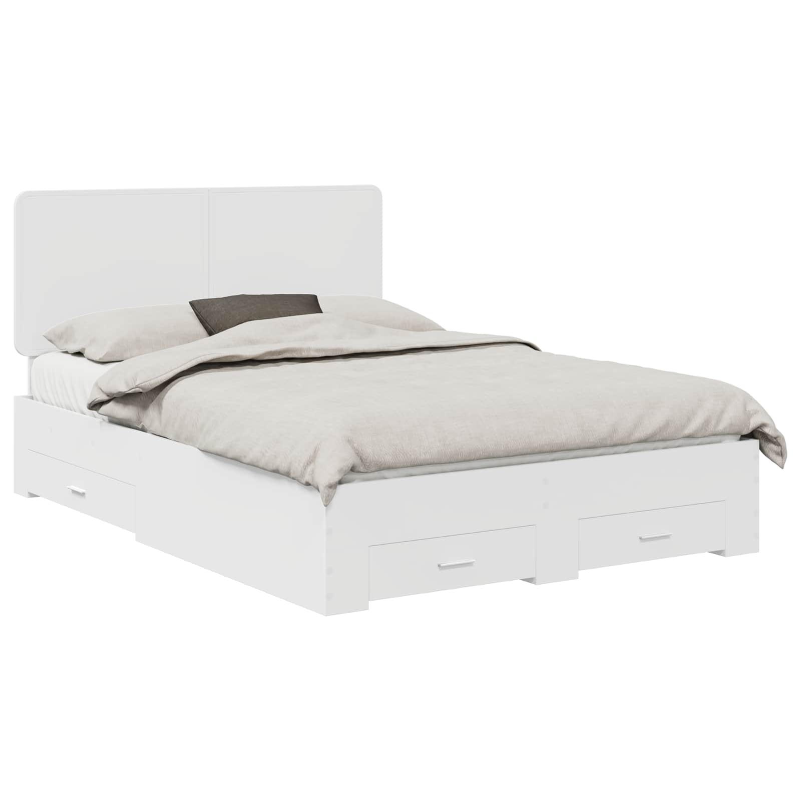 Struttura del letto Bianco 140 x 200 cm Legno multistrato | homemem39