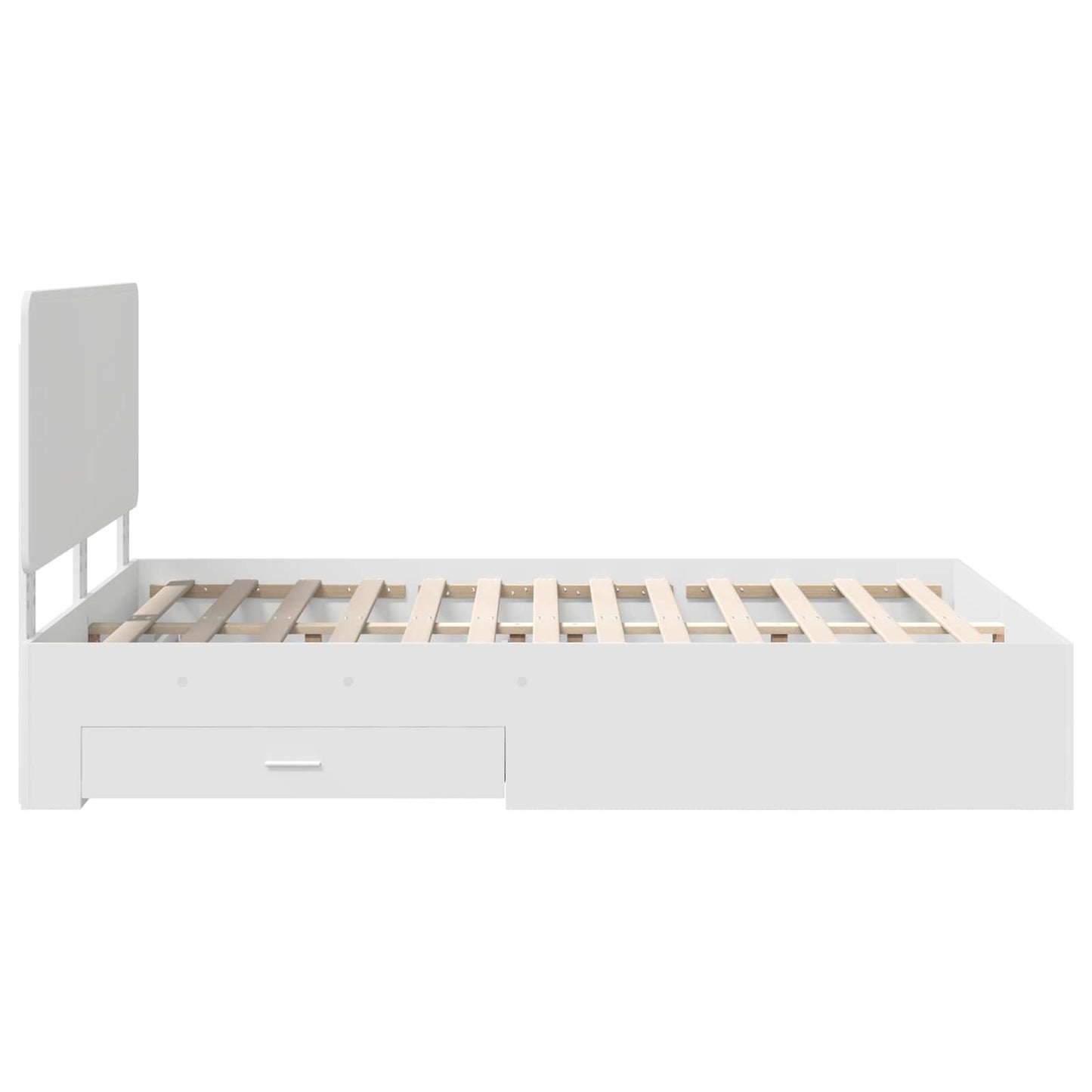 Struttura del letto Bianco 140 x 200 cm Legno multistrato | homemem39