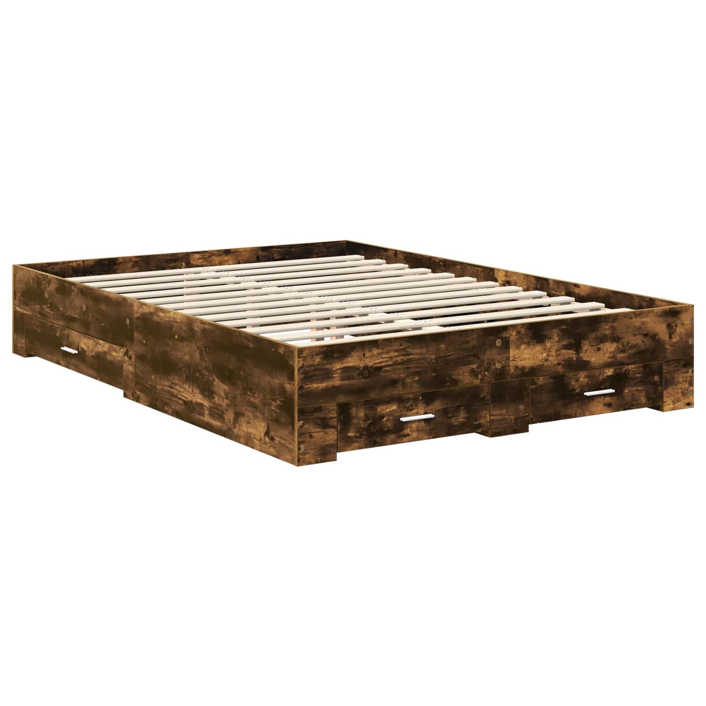 Struttura del letto Rovere fumé 140 x 200 cm Legno multistrato | homemem39