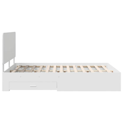 Struttura del letto Bianco 140 x 190 cm Legno multistrato | homemem39