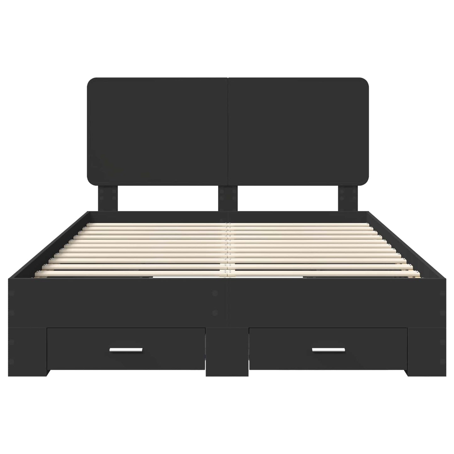 Struttura del letto Nero 140 x 190 cm Legno multistrato