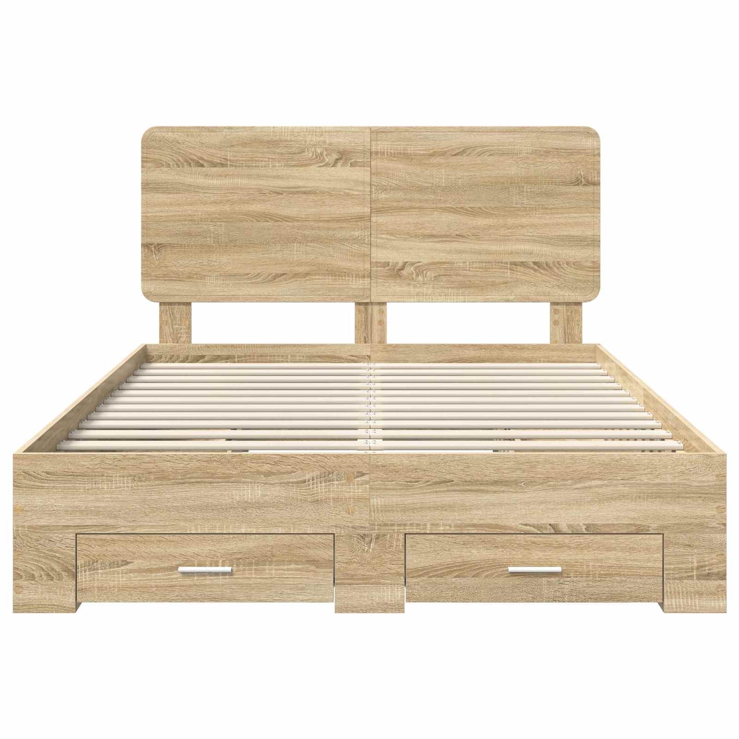 Struttura del letto con testiera Rovere Sonoma 140 x 190 cm | homemem39