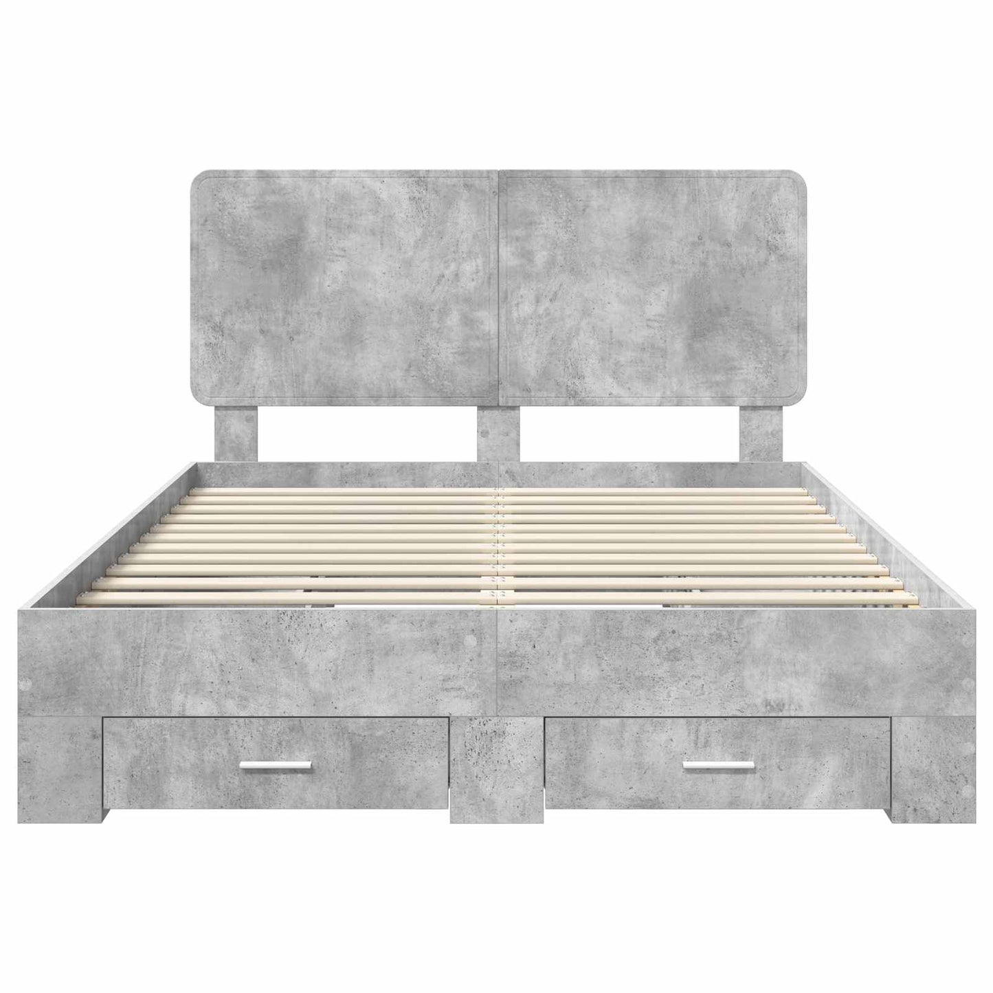Struttura del letto con testiera Grigio cemento 140 x 190 cm | homemem39