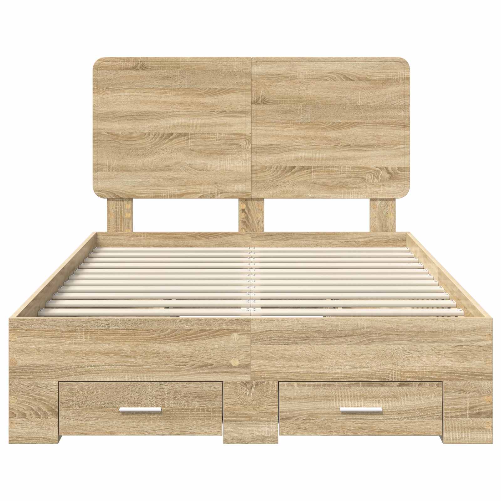 Struttura del letto con testiera Rovere Sonoma 135 x 190 cm | homemem39