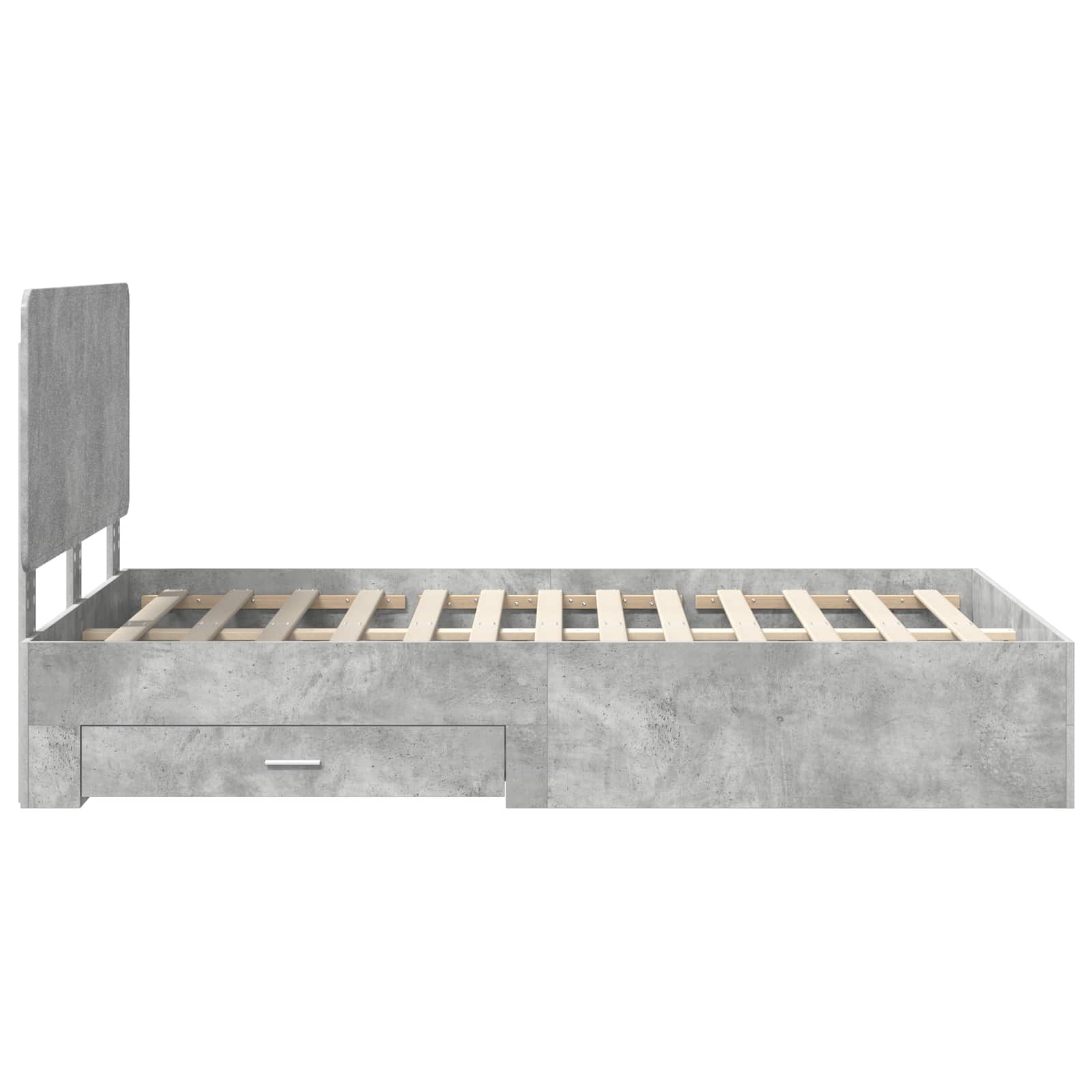 Struttura del letto con testiera Grigio cemento 135 x 190 cm | homemem39