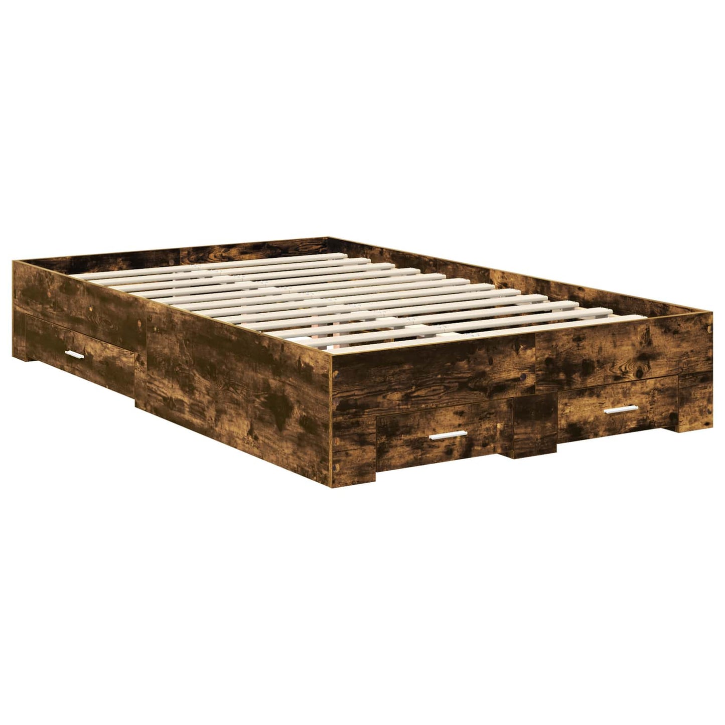 Struttura del letto Rovere fumé 135 x 190 cm Legno multistrato | homemem39