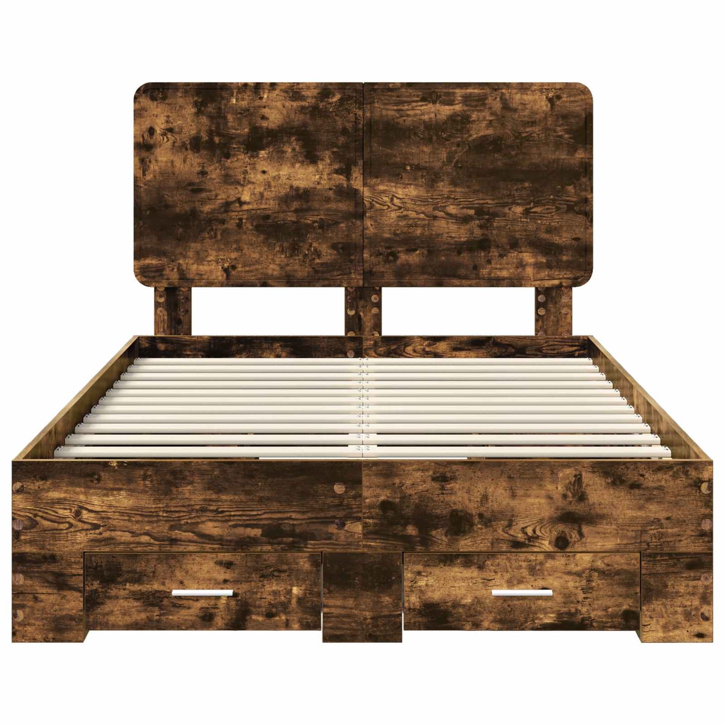 Struttura del letto Rovere fumé 135 x 190 cm Legno multistrato | homemem39