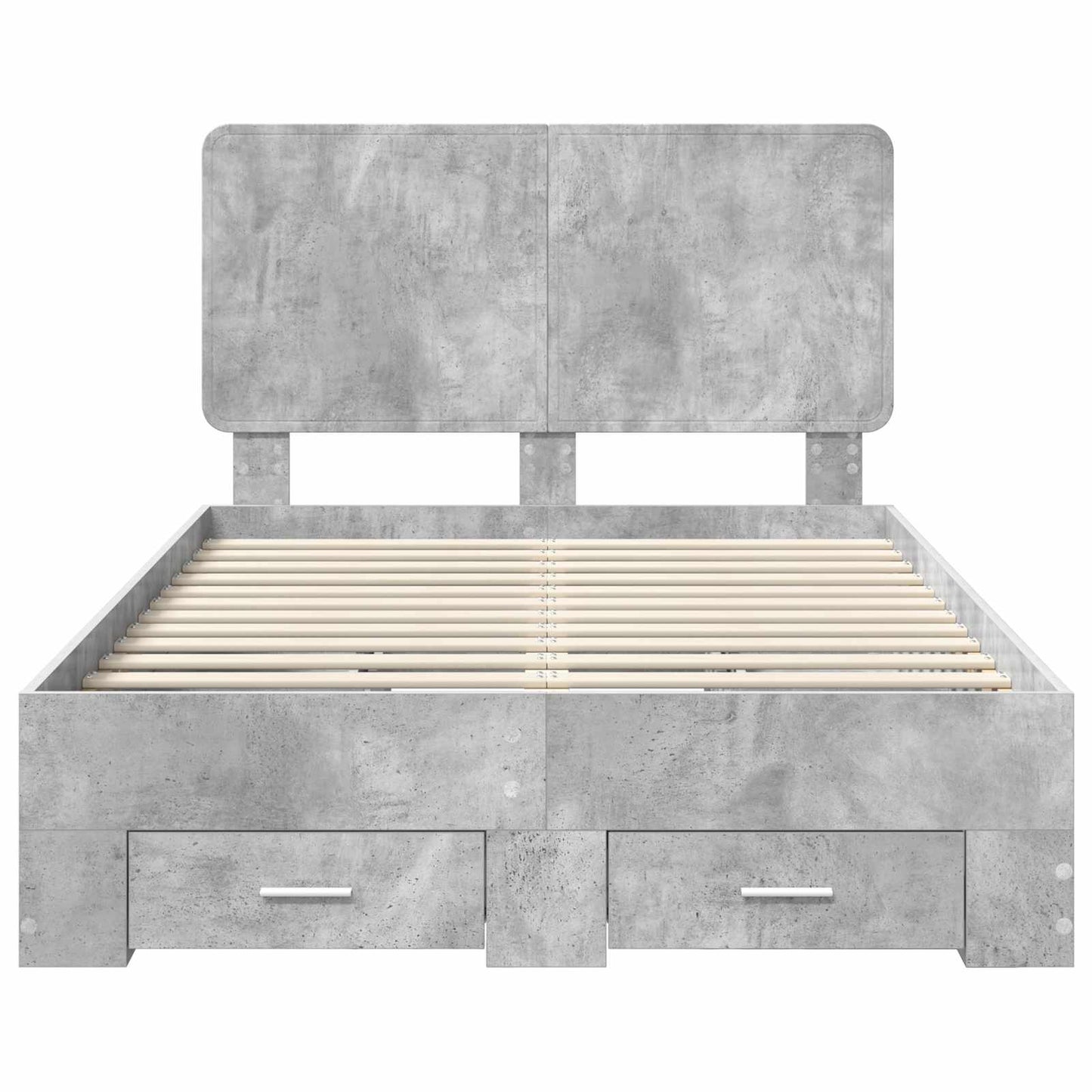Struttura del letto con testiera Grigio cemento 120 x 200 cm | homemem39