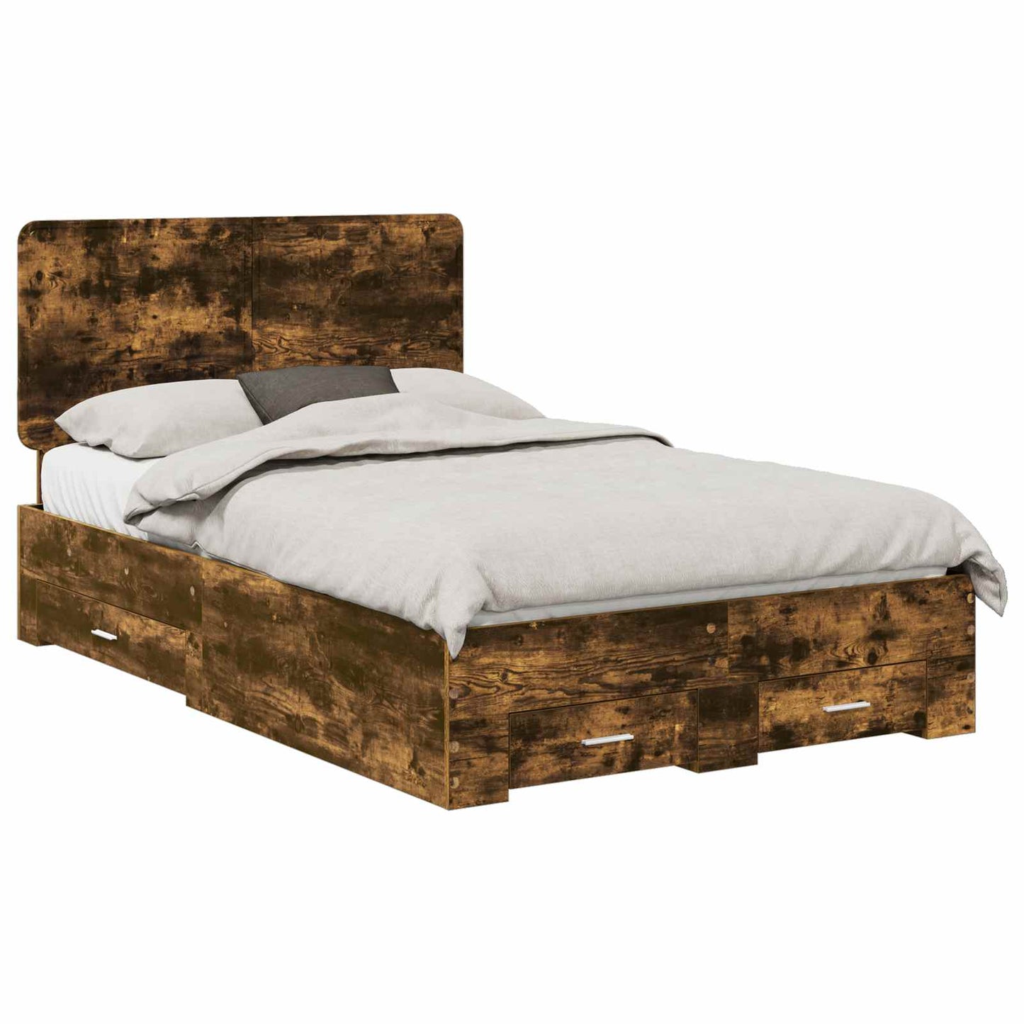 Struttura del letto Rovere fumé 120 x 200 cm Legno multistrato | homemem39