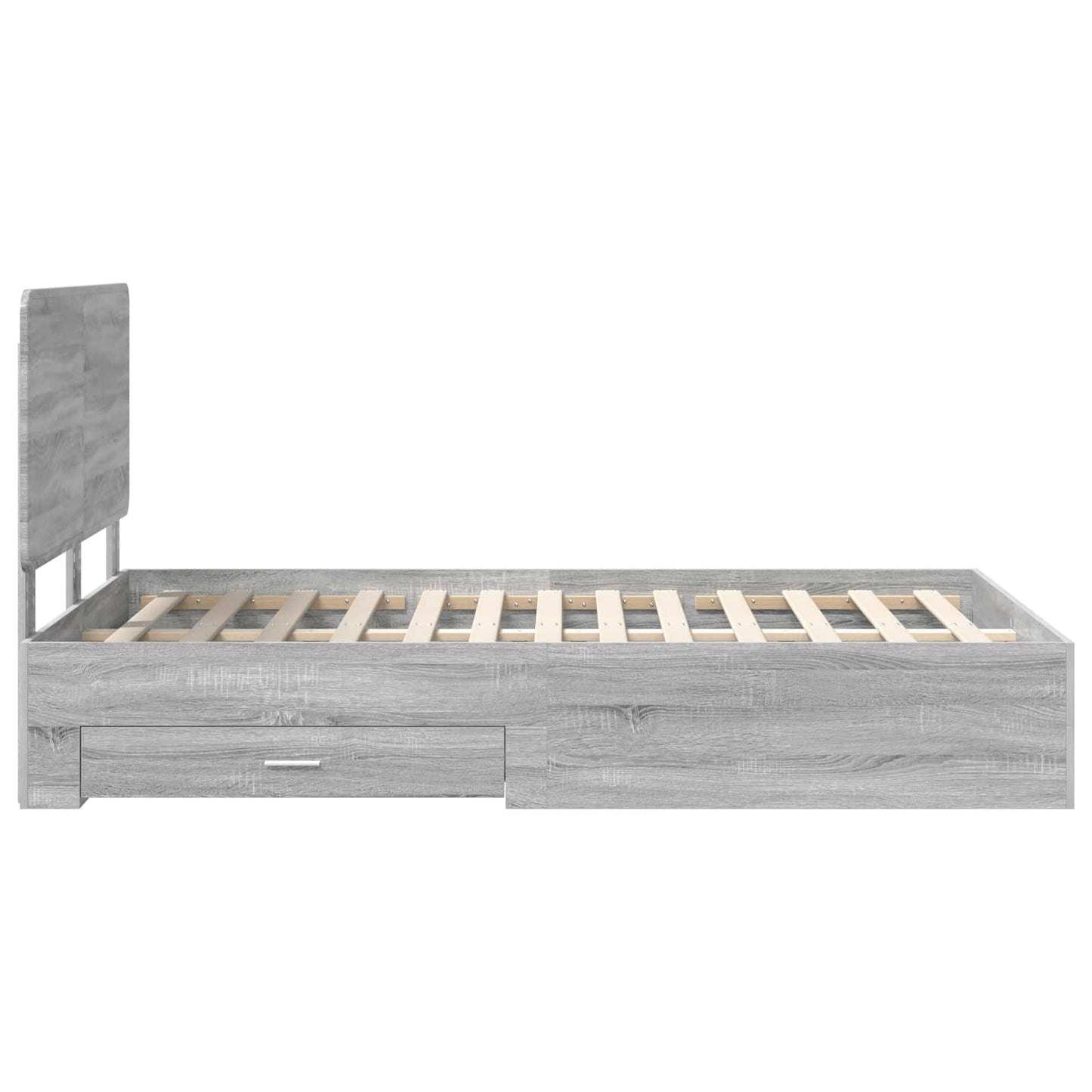 Struttura del letto con testiera Grigio Sonoma 120 x 200 cm | homemem39