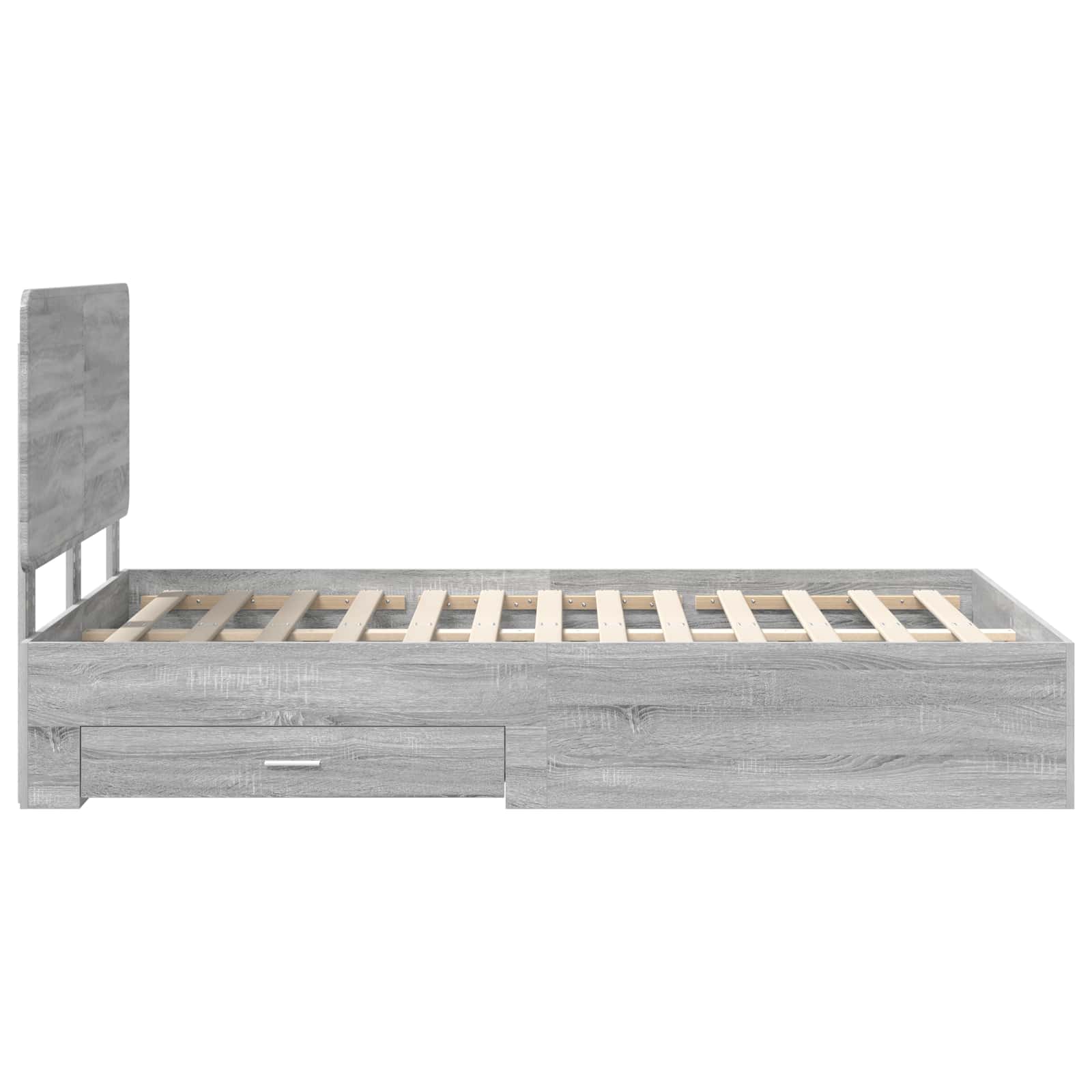 Struttura del letto con testiera Grigio Sonoma 120 x 200 cm | homemem39