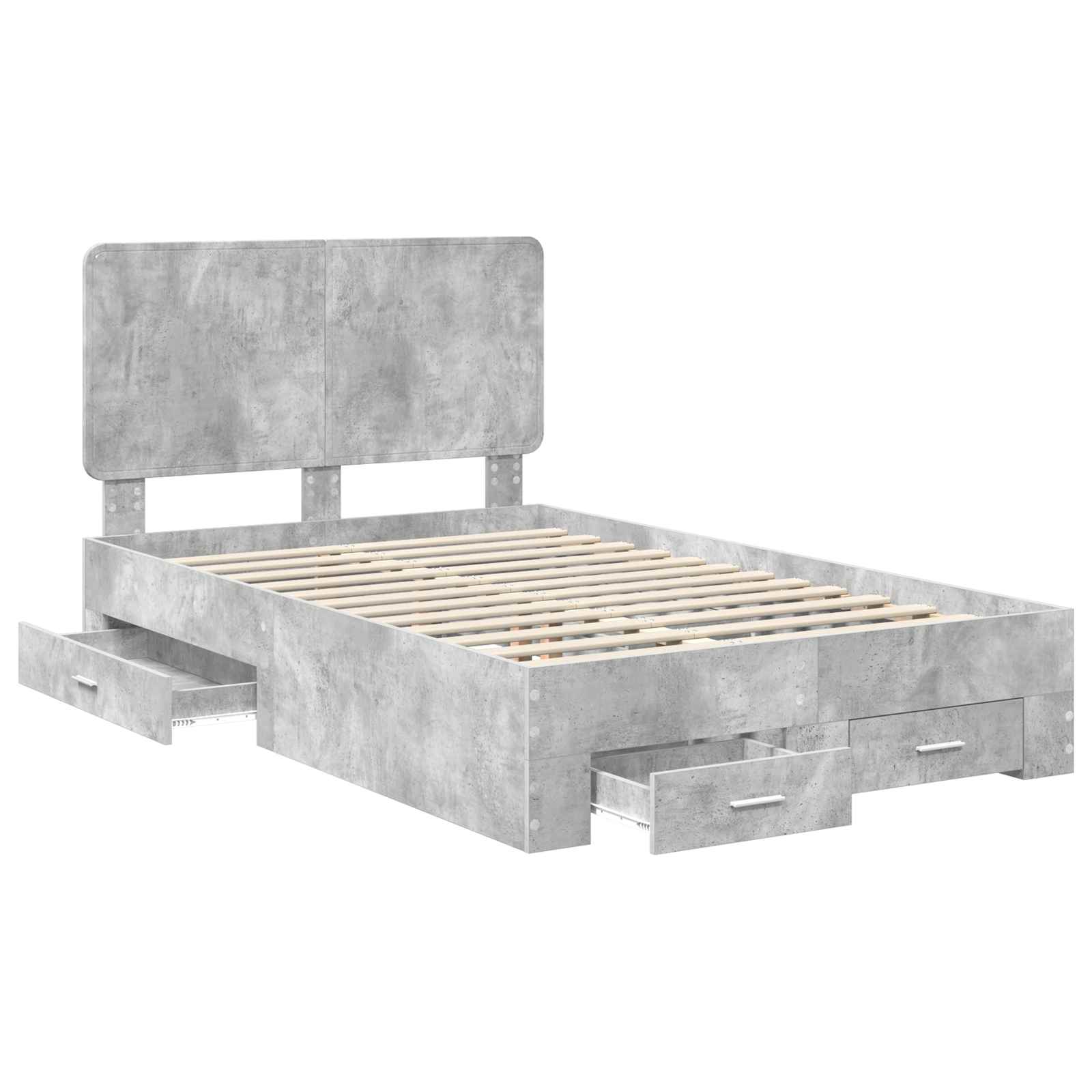 Struttura del letto con testiera Grigio cemento 120 x 190 cm | homemem39