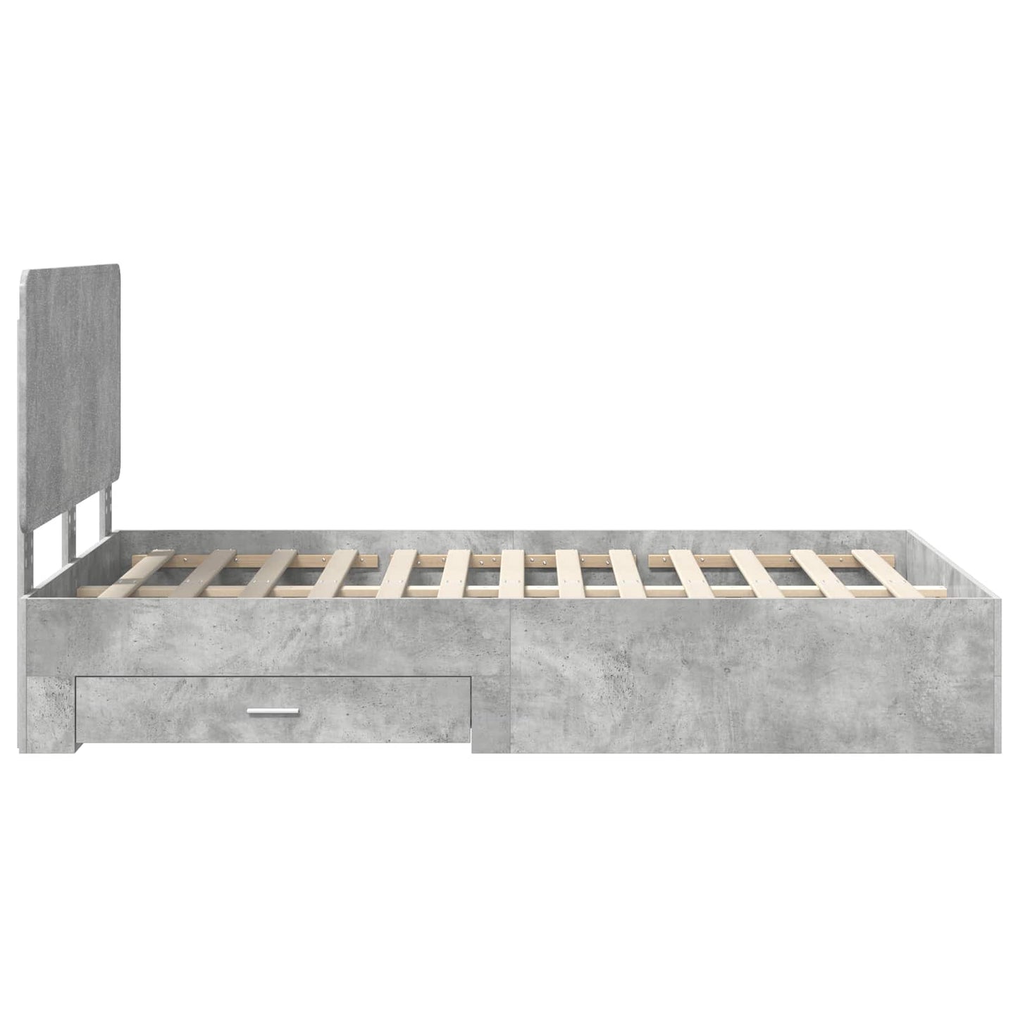 Struttura del letto con testiera Grigio cemento 120 x 190 cm | homemem39