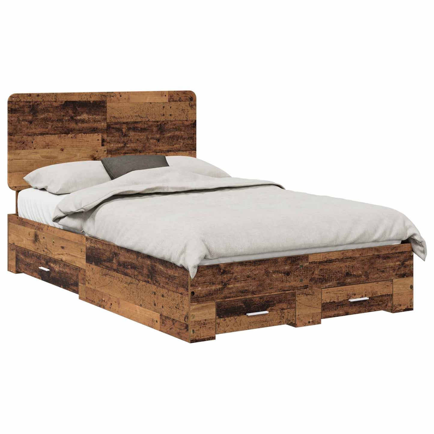Struttura del letto con testiera Legno vecchio 120 x 190 cm | homemem39