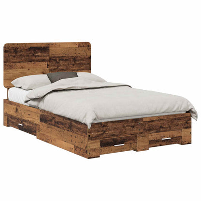 Struttura del letto con testiera Legno vecchio 120 x 190 cm | homemem39