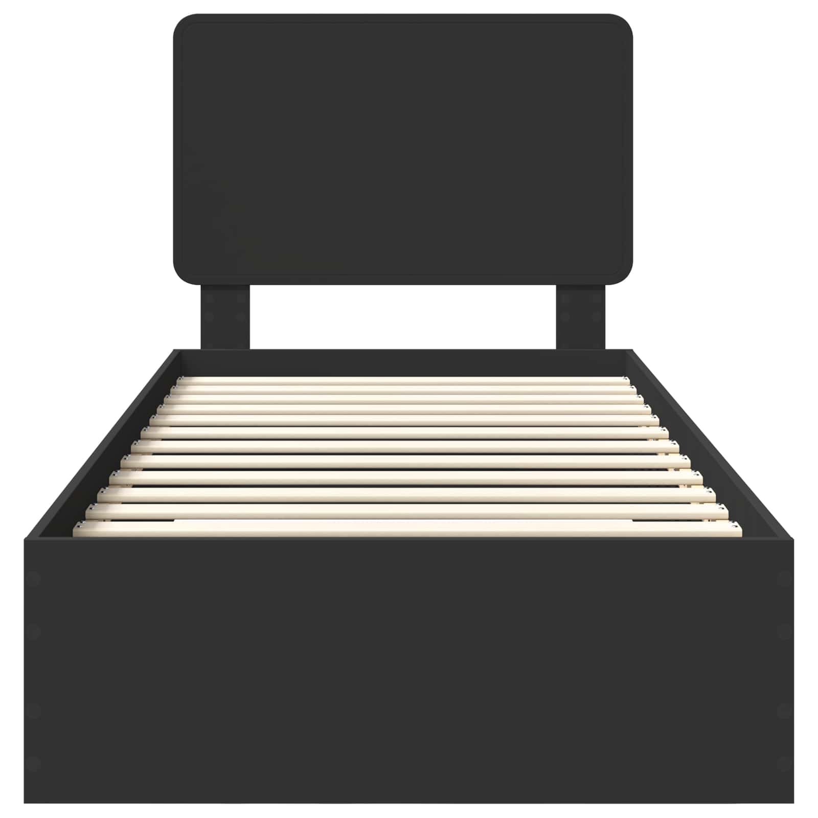 Struttura del letto Nero 100 x 200 cm Legno multistrato | homemem39