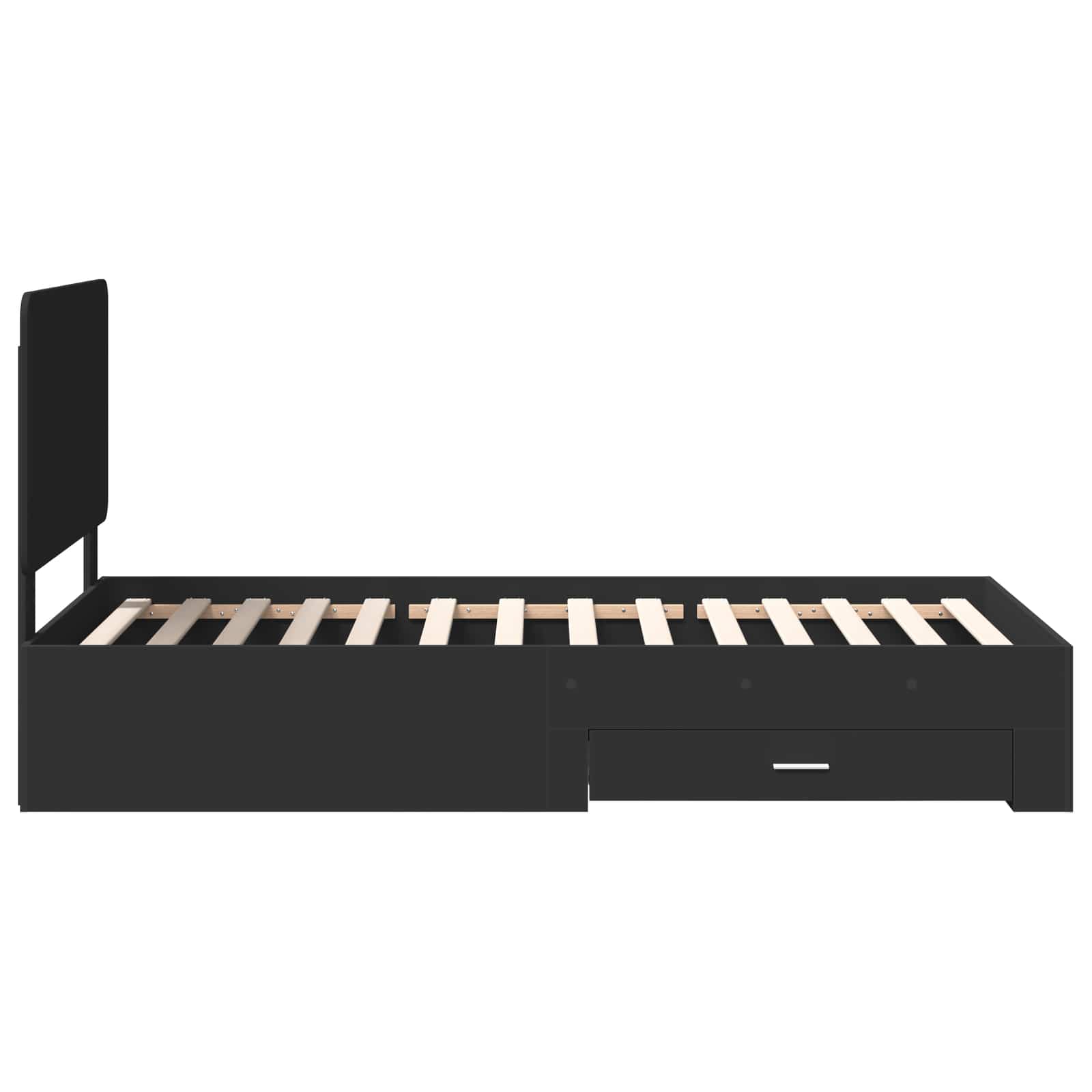 Struttura del letto Nero 100 x 200 cm Legno multistrato | homemem39