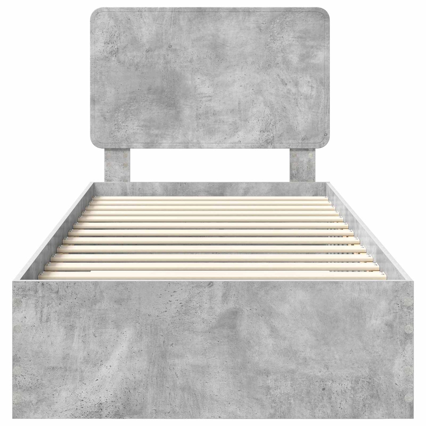 Struttura del letto con testiera Grigio cemento 100 x 200 cm | homemem39