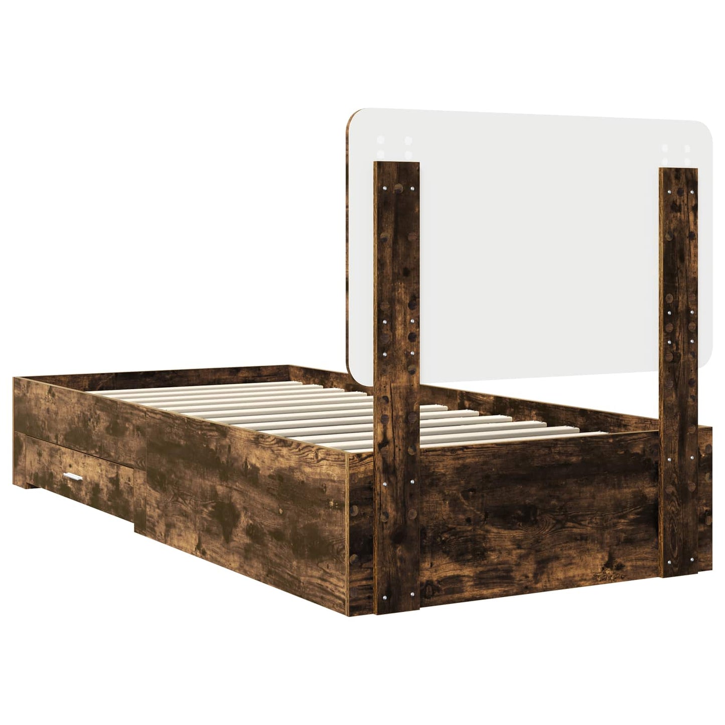 Struttura del letto Rovere fumé 100 x 200 cm Legno multistrato | homemem39