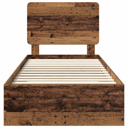 Struttura del letto con testiera Legno vecchio 100 x 200 cm | homemem39