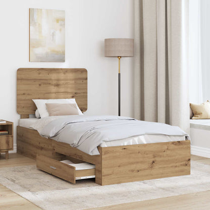 Struttura del letto Rovere artigianale 100 x 200 cm | homemem39