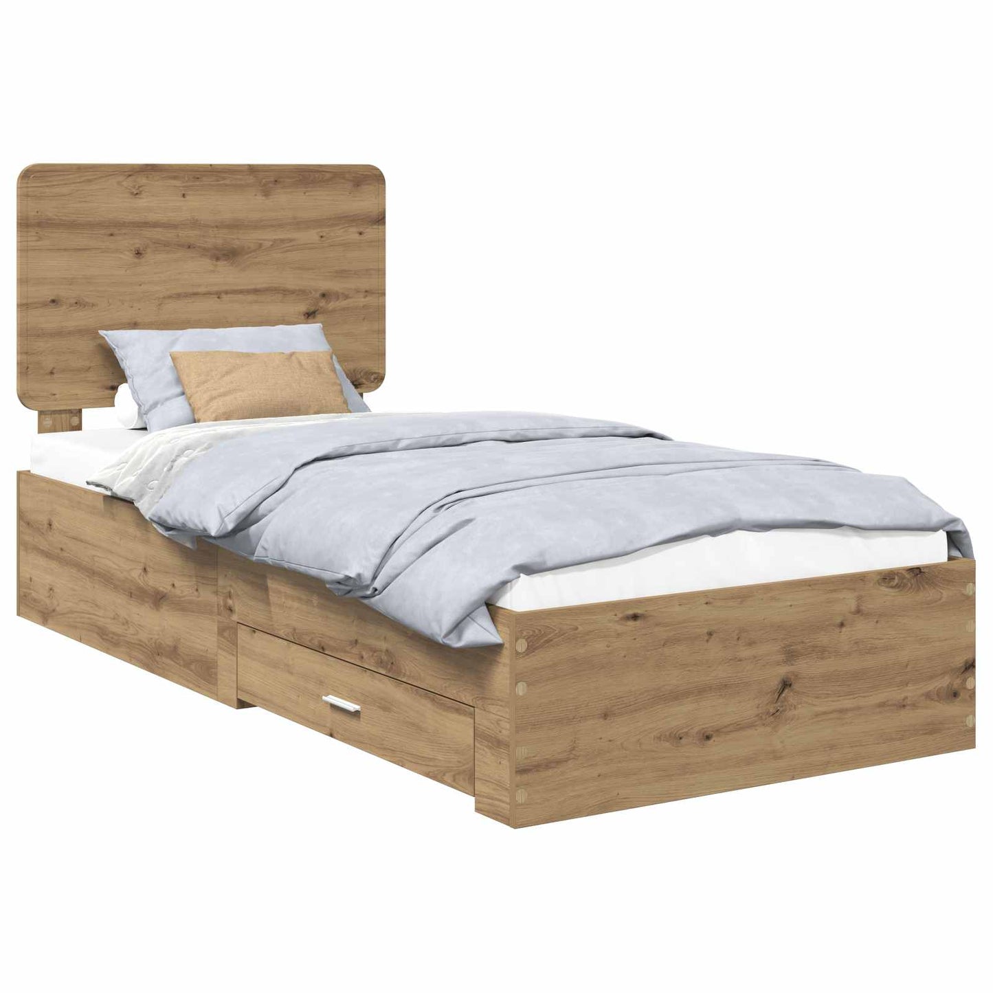 Struttura del letto Rovere artigianale 100 x 200 cm | homemem39