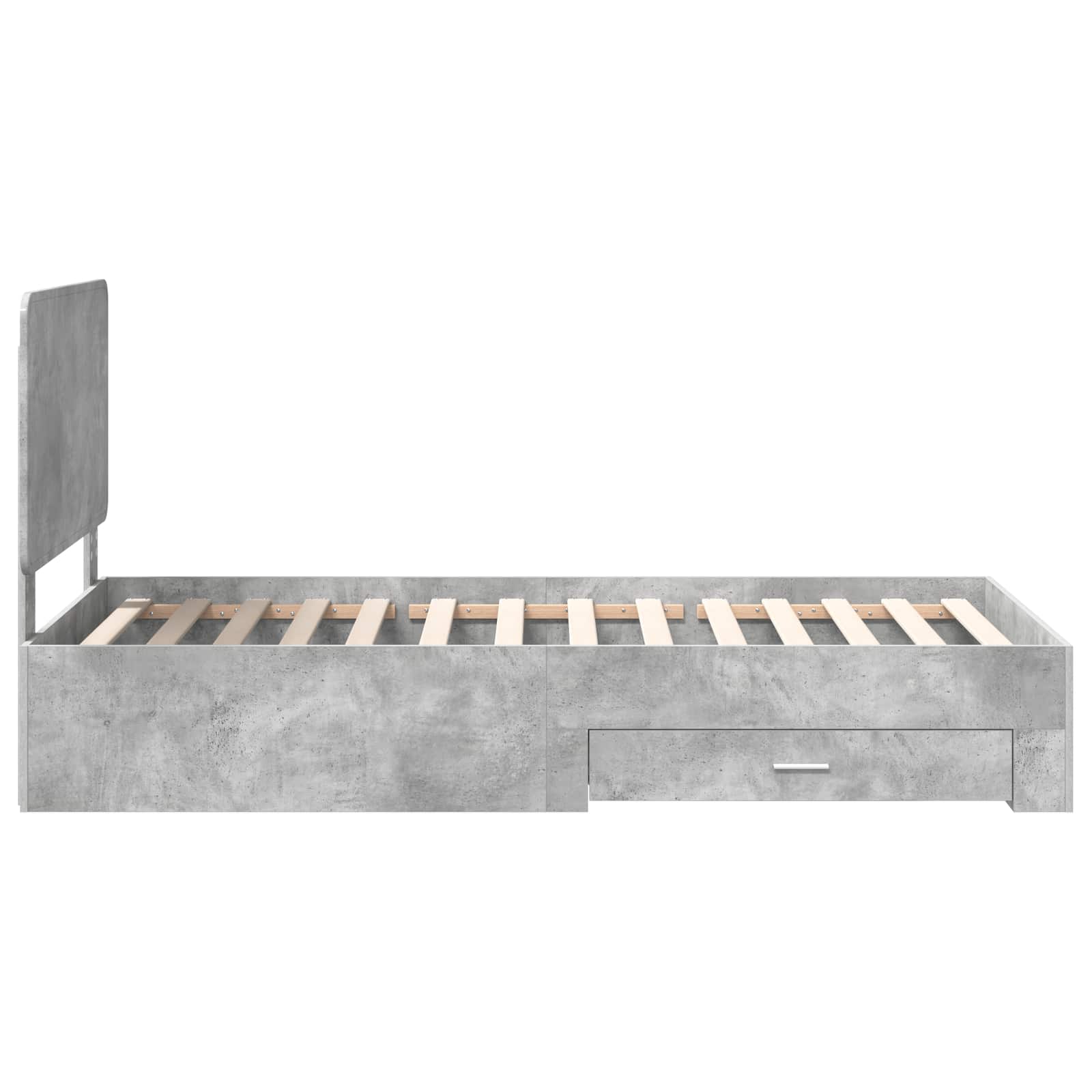 Struttura del letto con testiera Grigio cemento 90 x 200 cm | homemem39