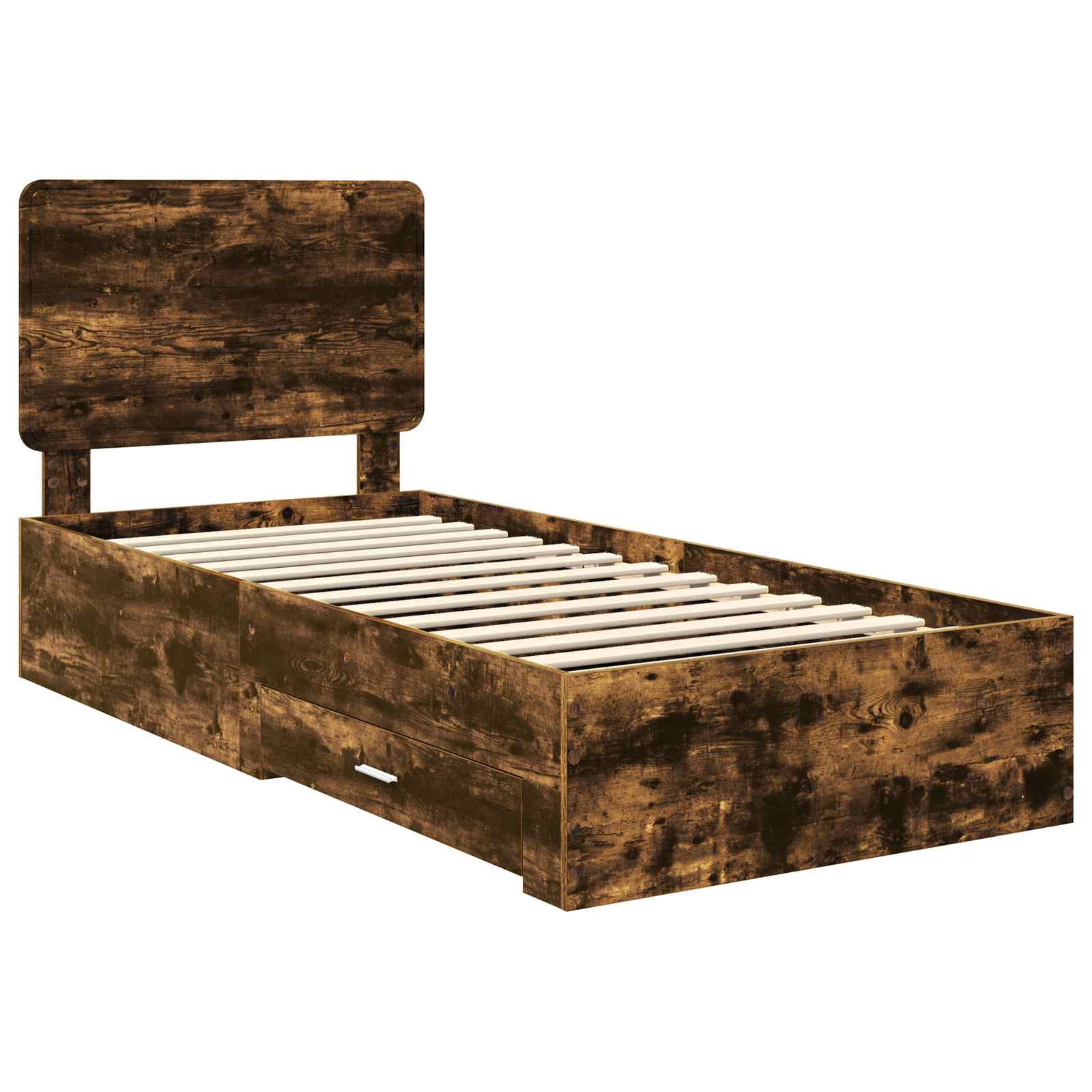 Struttura del letto Rovere fumé 90 x 200 cm Legno multistrato | homemem39