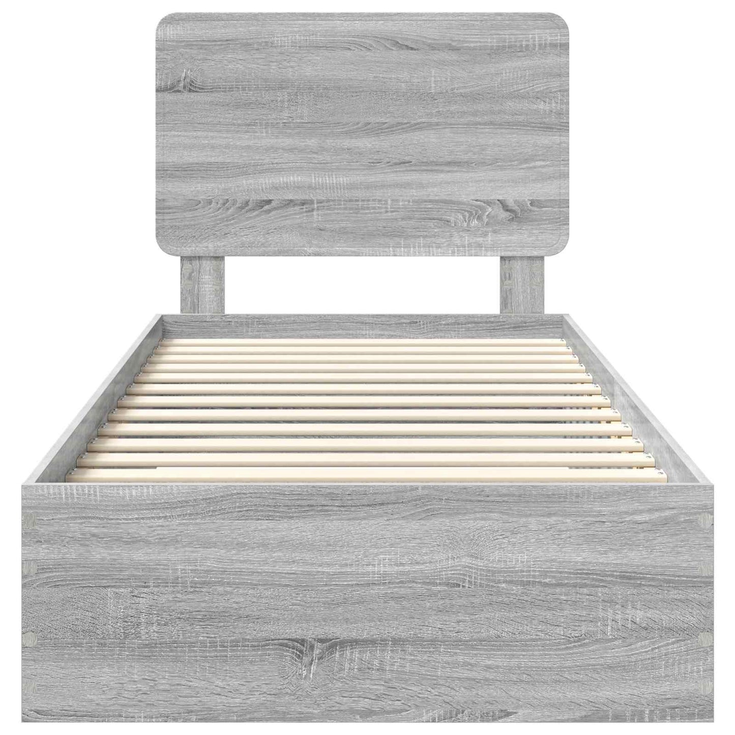 Struttura del letto Grigio Sonoma 90 x 200 cm Legno multistrato | homemem39