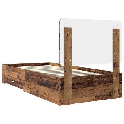 Struttura del letto Legno vecchio 90 x 200 cm Legno multistrato | homemem39