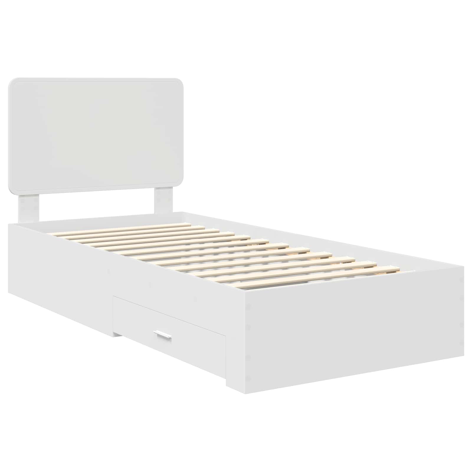 Struttura del letto Bianco 90 x 190 cm Legno multistrato | homemem39