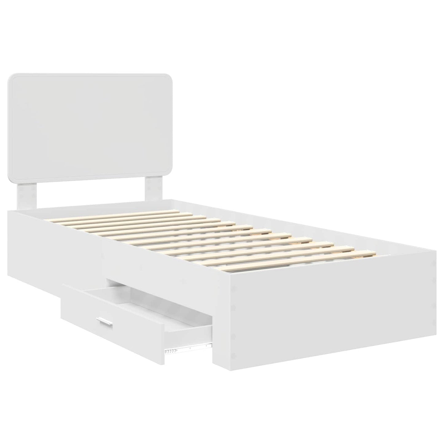 Struttura del letto Bianco 90 x 190 cm Legno multistrato | homemem39