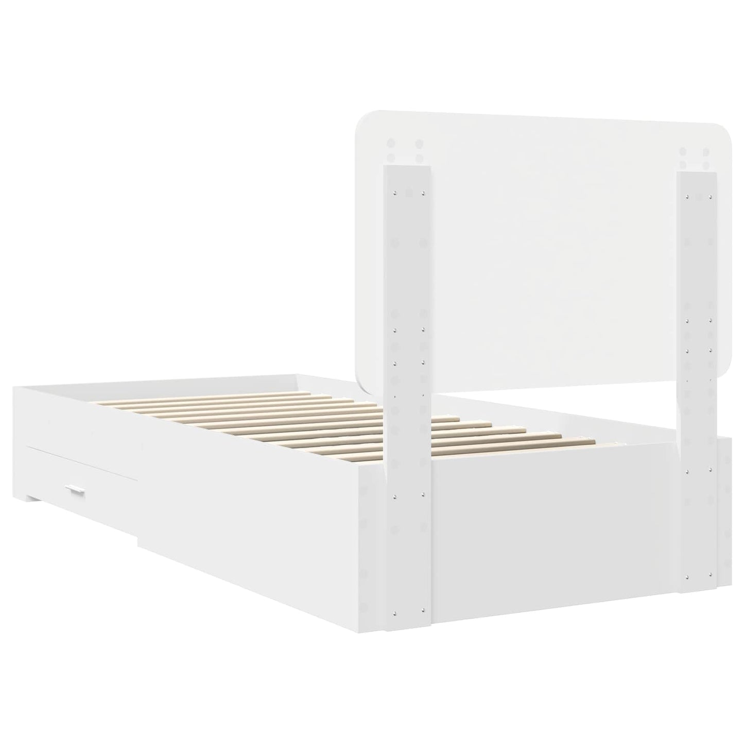 Struttura del letto Bianco 90 x 190 cm Legno multistrato | homemem39