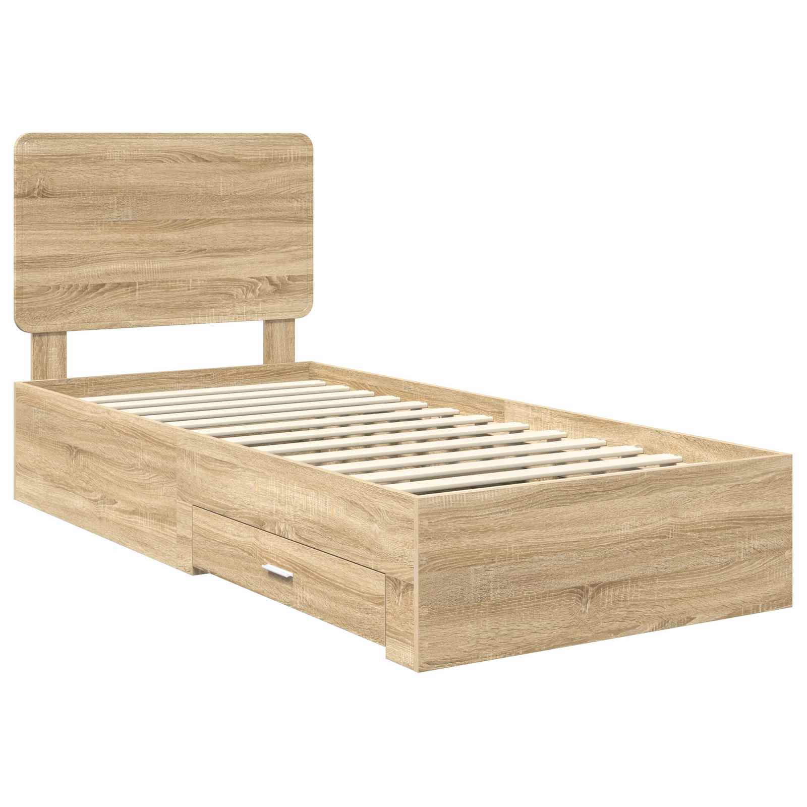 Struttura del letto Rovere Sonoma 90 x 190 cm Legno multistrato | homemem39