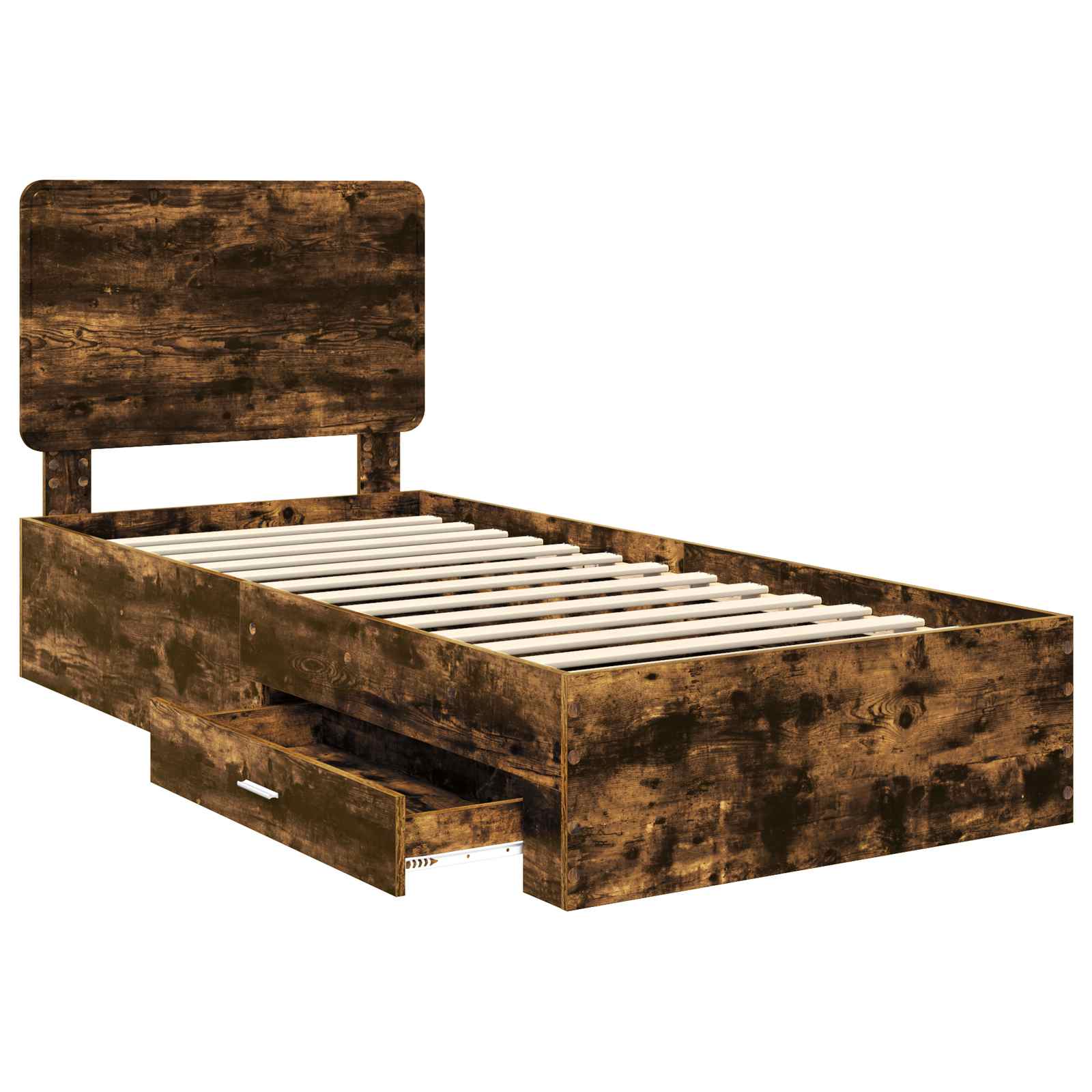 Struttura del letto Rovere fumé 90 x 190 cm Legno multistrato | homemem39