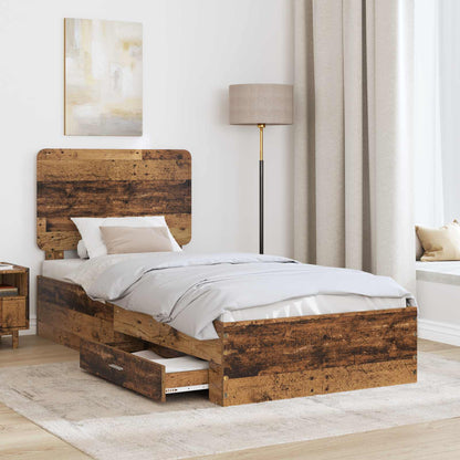 Struttura del letto Legno vecchio 90 x 190 cm Legno multistrato