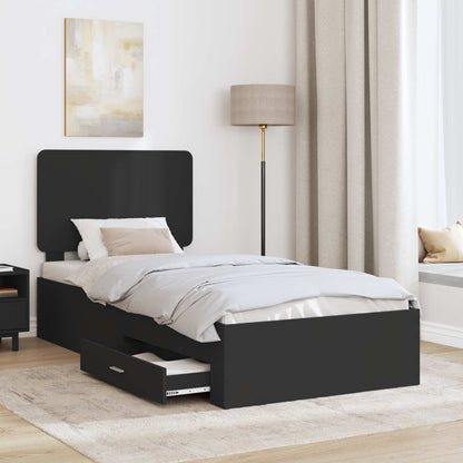 Struttura del letto Nero 75 x 190 cm Legno multistrato | homemem39