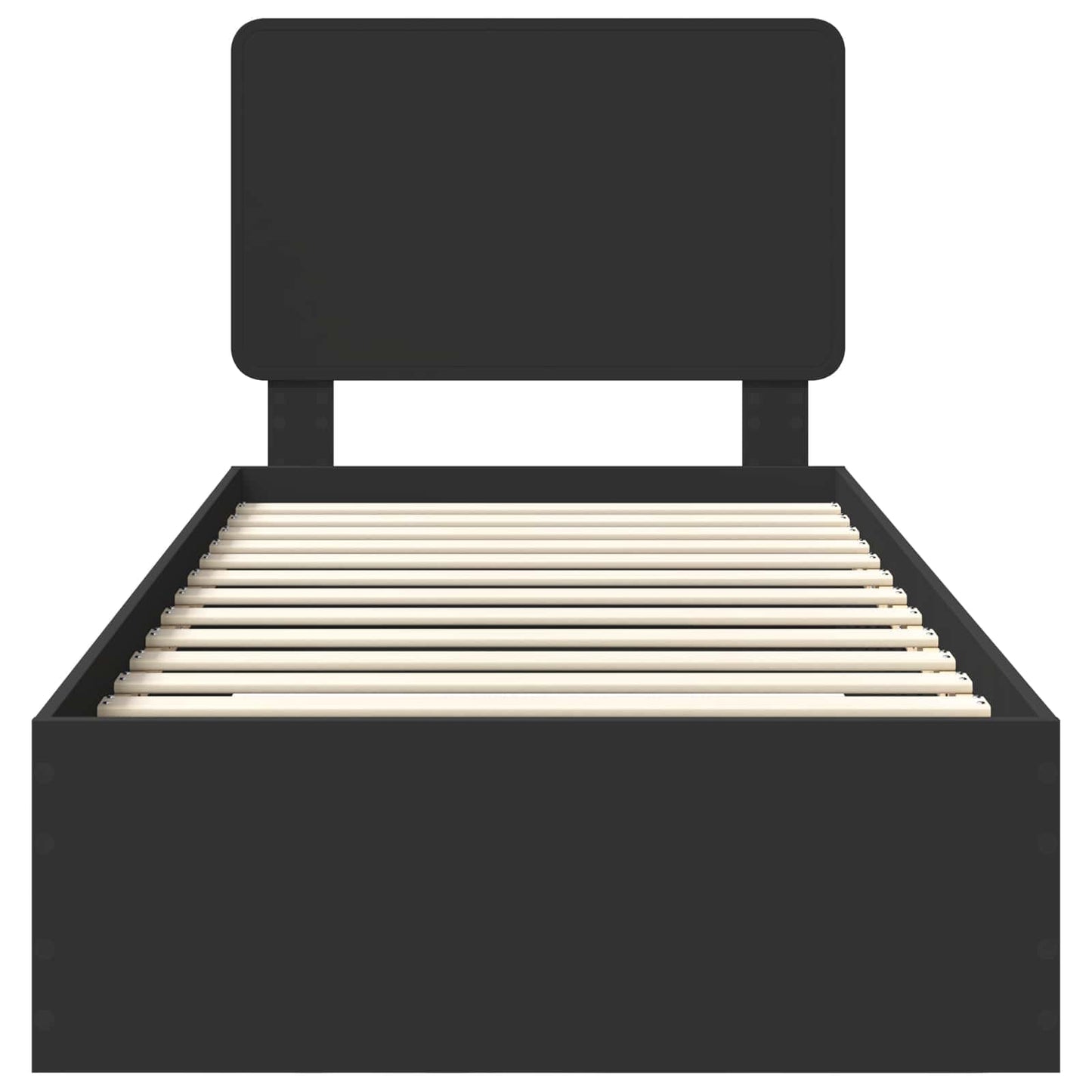 Struttura del letto Nero 75 x 190 cm Legno multistrato | homemem39