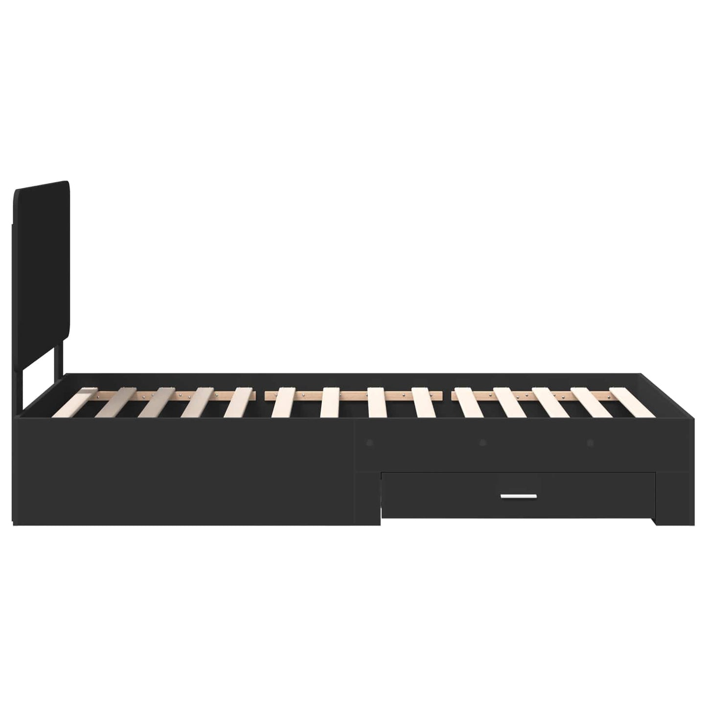 Struttura del letto Nero 75 x 190 cm Legno multistrato | homemem39