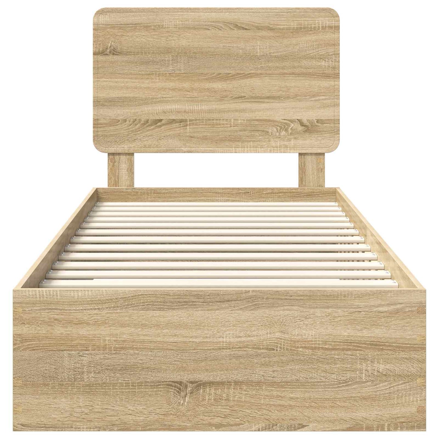 Struttura del letto Rovere Sonoma 75 x 190 cm Legno multistrato | homemem39