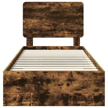 Struttura del letto Rovere fumé 75 x 190 cm Legno multistrato | homemem39